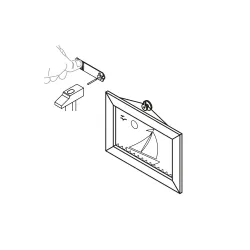 Wieszak Haczyk na obrazki wbijany biały 15 szt. mod. 190 DIS