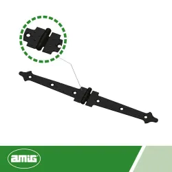 Zawias 552-240x30x1,5 czarny DIS