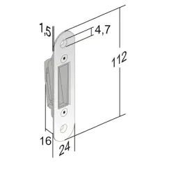 Zaczep magnetyczny Bonaiti Twin złoty satyna regulowany