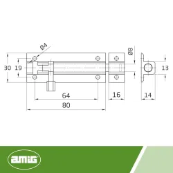 Zasuwka 500-100 brązowa