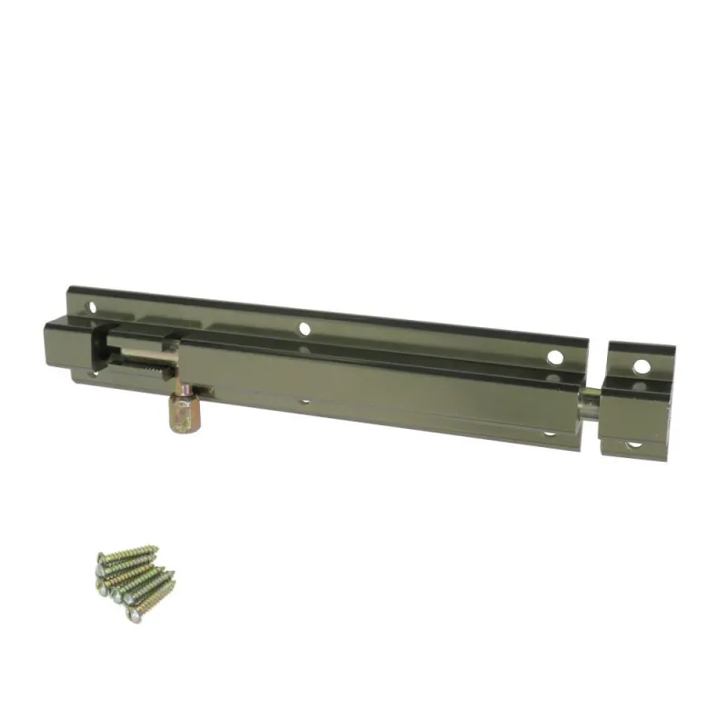 Zasuwka aluminiowa 150x30mm brązowa / zieleń khaki mod. 500