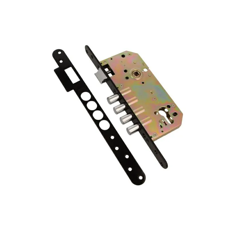 Zamek drzwiowy bolcowy na wkładkę 85/50 czarny 101 BASE