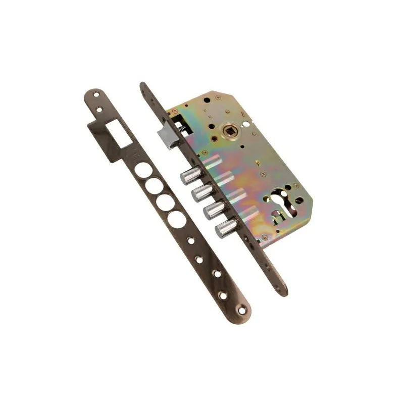 Zamek drzwiowy bolcowy na wkładkę 85/50 złoto antyczne 101 BASE