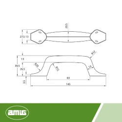 Uchwyt meblowy 5-145 czarny
