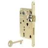 Zamek drzwiowy na klucz 90/50 mosiądzowany F18 CENTRO z ryglem