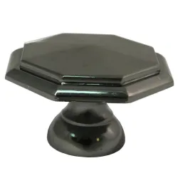 Gałka meblowa ośmiokąt 35mm czarny nikiel mod.62