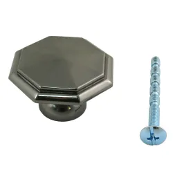 Gałka meblowa ośmiokąt 35mm czarny nikiel mod.62