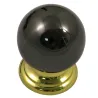 Gałka meblowa 30mm kulka czarny nikiel podstwaka złota mod. 63
