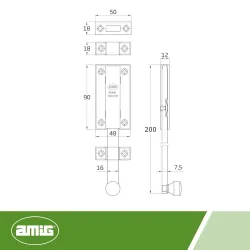 Zasuwa ze stali nierdzewnej INOX 200mm mod. 3800