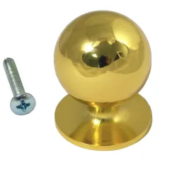 Gałka meblowa 25mm złota kuleczka z podstawką mod. 710