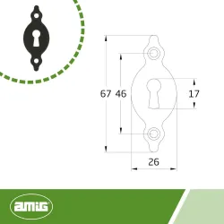 Szyld Szyldzik na kluczyk 67x26x1,5mm czarny mod.11 DIS
