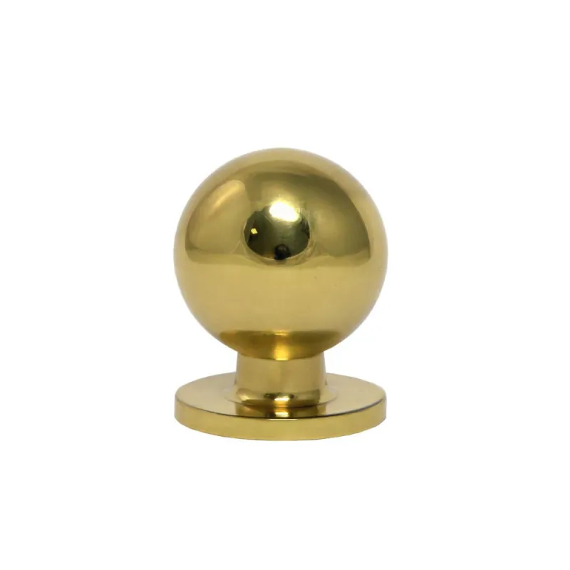 Gałka meblowa mosiężna 20mm kuleczka na szyldzie mod. 350