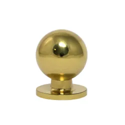 Gałka meblowa mosiężna 25mm kuleczka na szyldzie mod. 350