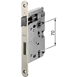 Zamek łazienkowy 70/50 niklowany F20 PATENT Piccola