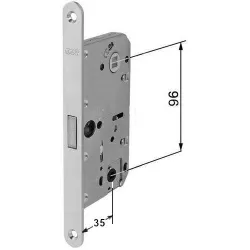 Zamek magnetyczny do WC 96/35 mosiądzowany F18 Mediana POLARIS 2XT