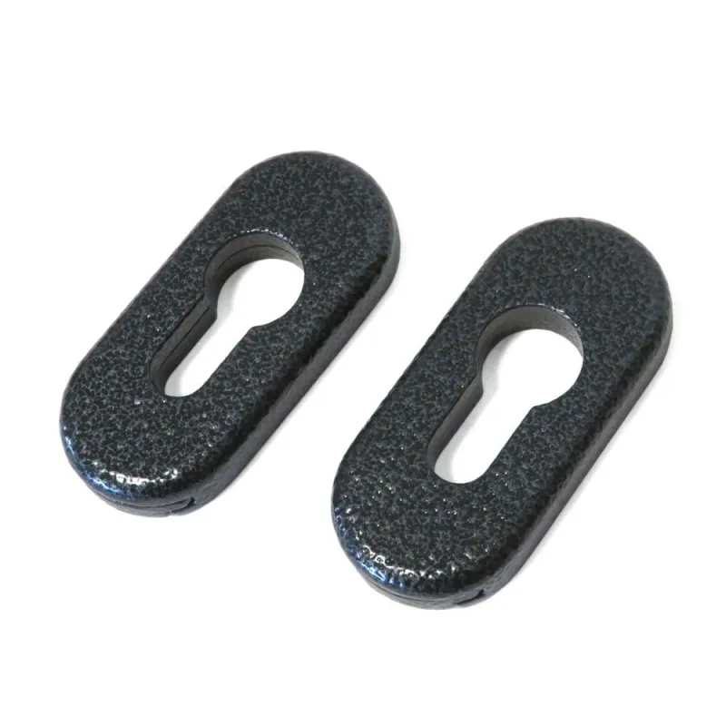 Szyld wkładki rozeta owalna 74x34mm czarny antyk 2szt.