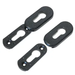 Szyld wkładki rozeta owalna 74x34mm czarny antyk 2szt.