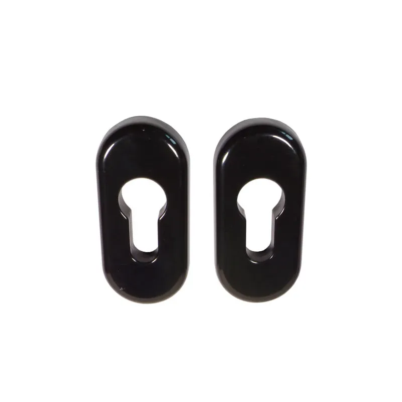 Szyld wkładki rozeta owalna 74x34mm czarny 2szt.