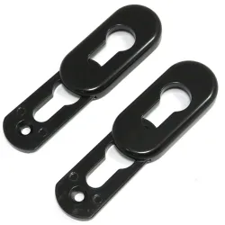 Szyld wkładki rozeta owalna 74x34mm czarny 2szt.