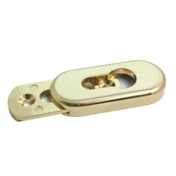 Szyld wkładki rozeta owalna 74x34 złoty połysk 2szt.