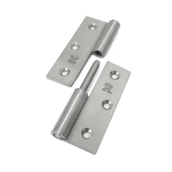 Zawias do drzwi 80x60mm stal nierdzewna INOX rozłączny LEWY (pl) mod. 2077