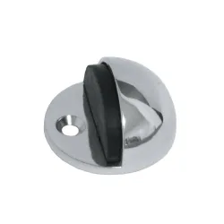 Odbój odbojnik podłogowy 45x26mm nikiel satyna / czarny mod.100