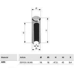 Osłonka zawiasu 3D-16 niklowana