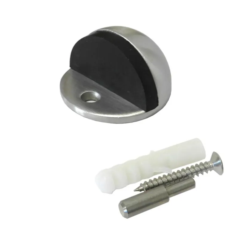 Odbój odbojnik podłogowy 45x26mm INOX / czarny mod. 100