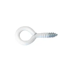 Haczyki oczkowe wkręcane 3x30mm oczko 7,5mm białe 13szt.