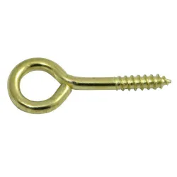 Haczyki oczkowe wkręcane 3,3x40mm oczko 12mm mosiądzowane 15szt.