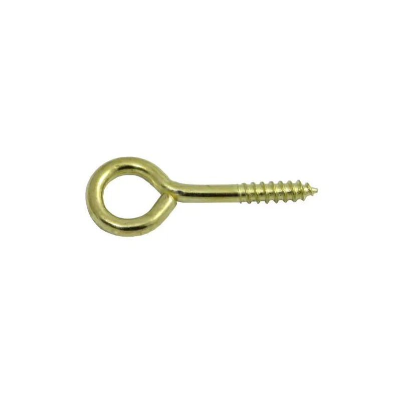 Haczyk wkręcany 3,3x40mm oczko 12mm mosiądzowany 15szt.