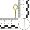 Haczyki oczkowe wkręcane 3,3x40mm oczko 12mm mosiądzowane 15szt.
