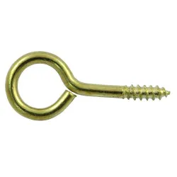 Haczyki oczkowe wkręcane 4x52mm oczko 14mm mosiądzowane 6szt.