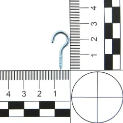 Hakczyki półpełne 2x23mm cynkowane półoczka wkręcane 26szt.