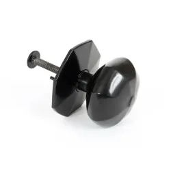 Gałka drzwiowa stała centralna Octagonal  85mm czarna