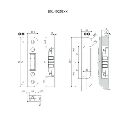 Zaczep Evolution Half Round b/mag biały