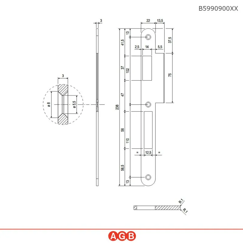 Zaczep OPERA 22/238 uniwersalny ch.mat