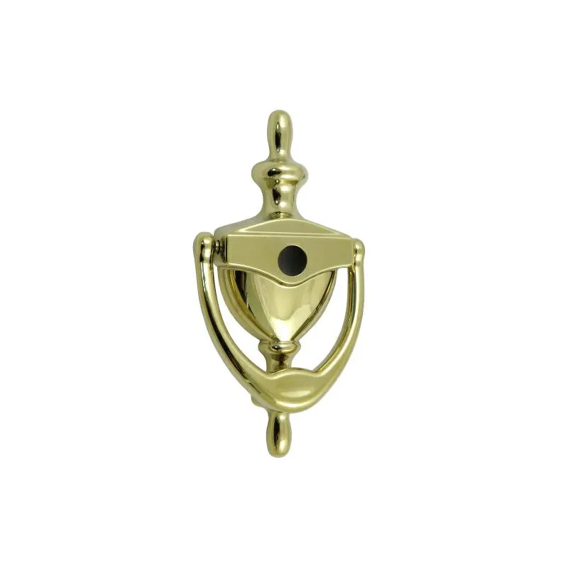 Kołatka z otworem na wizjer złota