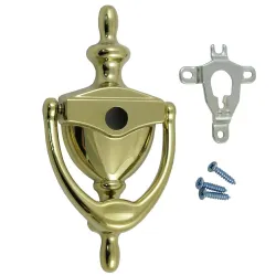 Kołatka z otworem na wizjer złota