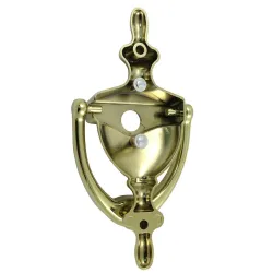 Kołatka z otworem na wizjer złota