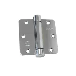 Zawias sprężynowy 89x89mm chromowany 2 ze sprężyną i 1 bez sprężyny