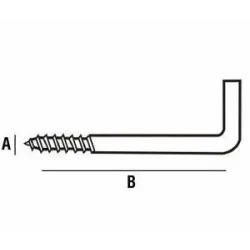 Hak haczyk prosty 4,8x60mm cynkowany + kołek rozporowy 3 szt.