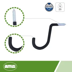 Hak wielofunkcyjny 135mm hak odgięty ze śrubą wkręcany mod. 772