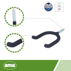 Hak wielofunkcyjny 130mm hak U ze śrubą wkręcany mod. 773