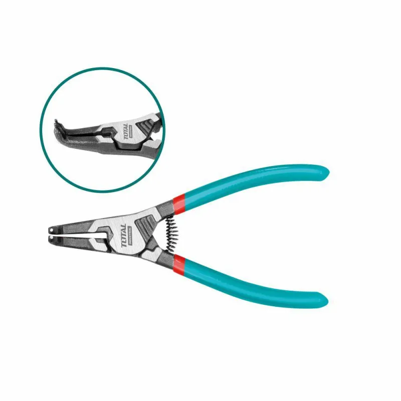 Szczypce wygięte do pierścieni segera wewnętrzne 180 mm mod. THTJ21804 (D)