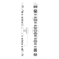 Komplet zamknięcia baskwilowego czarny  Cremone