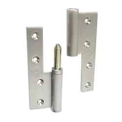 Zawias do drzwi 120x80mm chrom mat PRAWY (pl) mod. 418