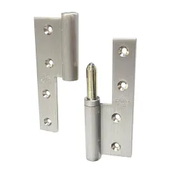 Zawias do drzwi 120x80mm chrom mat LEWY (pl) mod. 418