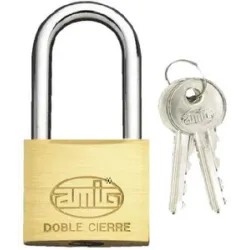 Kłódka długie ucho 50mm mosiężna ten sam klucz mod.30