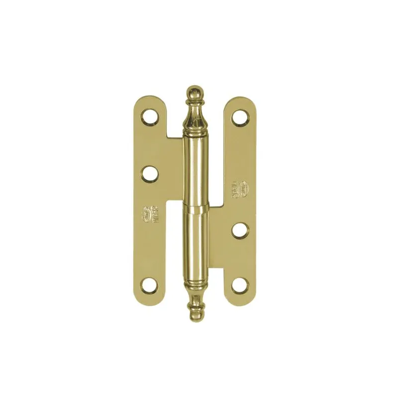 Zawias do drzwi 95x54mm stal złoty lakierowany rozłączny LEWY (pl) mod. 408E